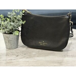 Kate Spade Rosie Women's Small Black Leather Crossbody Bag Adjustable Strap